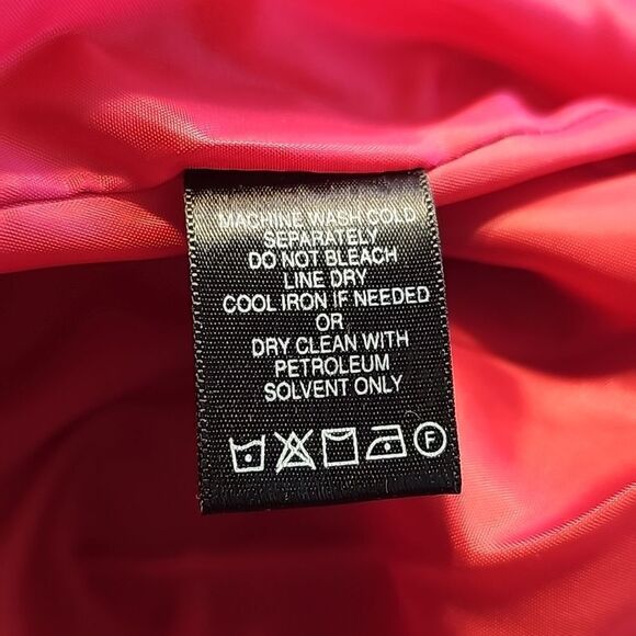 London Fog raspberry mid length trench coat size small - Picture 14 of 14